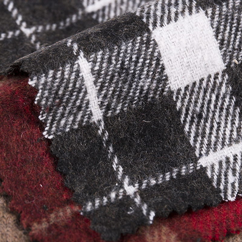 Red New Design Plaid Twill Tweed Material pentru cămăși 3547