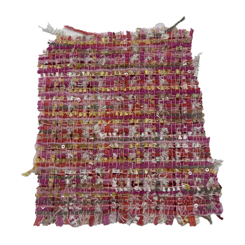 Moda roșu roz paiete țesături tweed metalice pentru femei 21003