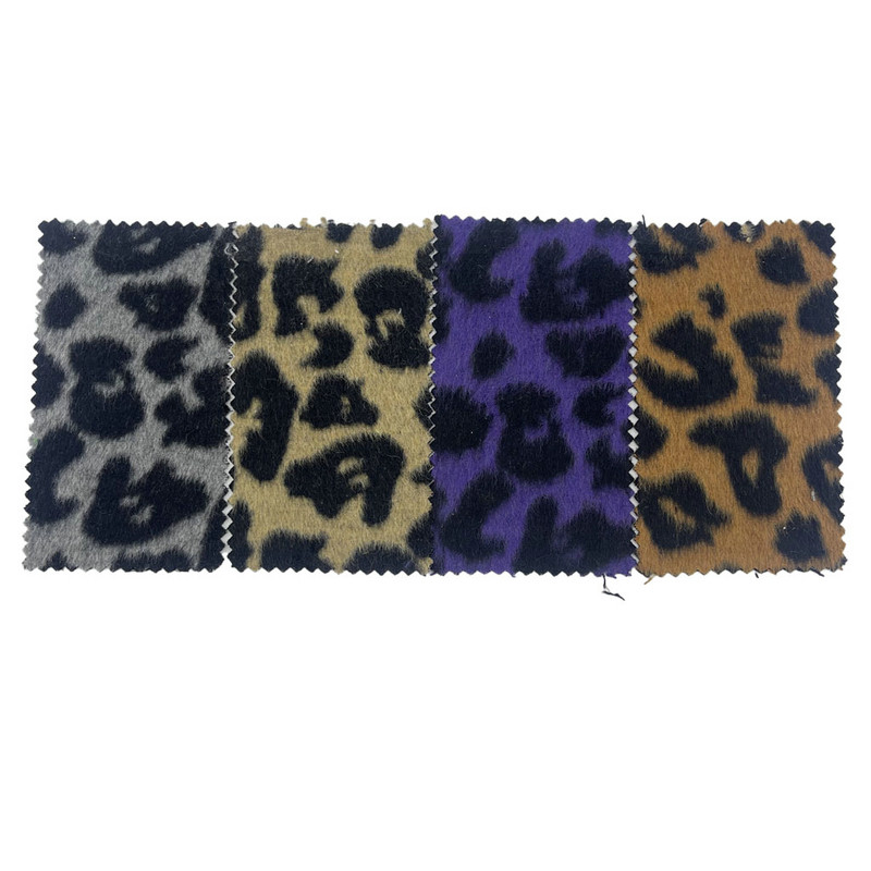 Leopard Păr Lung Pluș Multicolore Țesături Tweed Pentru Tapițerie 2196
