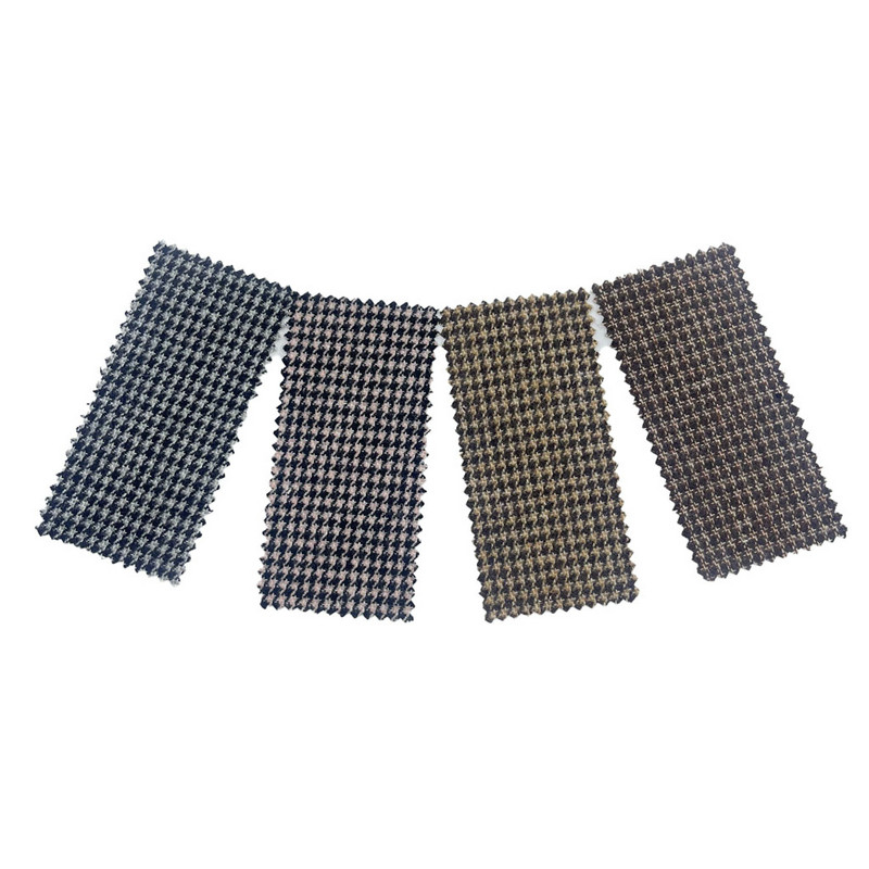 Thousand Houndstooth Pattern Checks Țesături tweed țesute din lână pentru pantaloni 4334