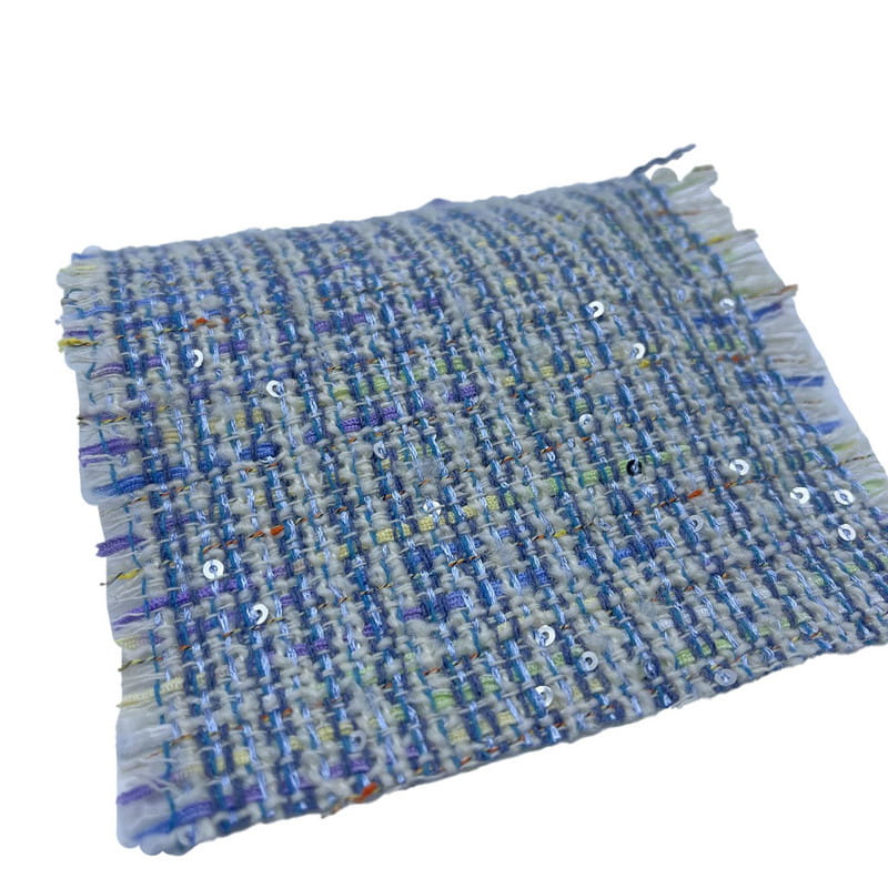 Lână, poliester, paiete metalice, țesături tweed, pentru femei, haine de rochie ZZH24018